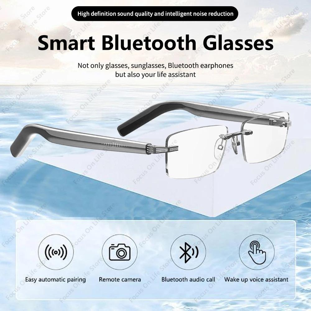 Audio Music Bluetooth - Occhiali Intelligenti Bluetooth con Cuffie Wireless,