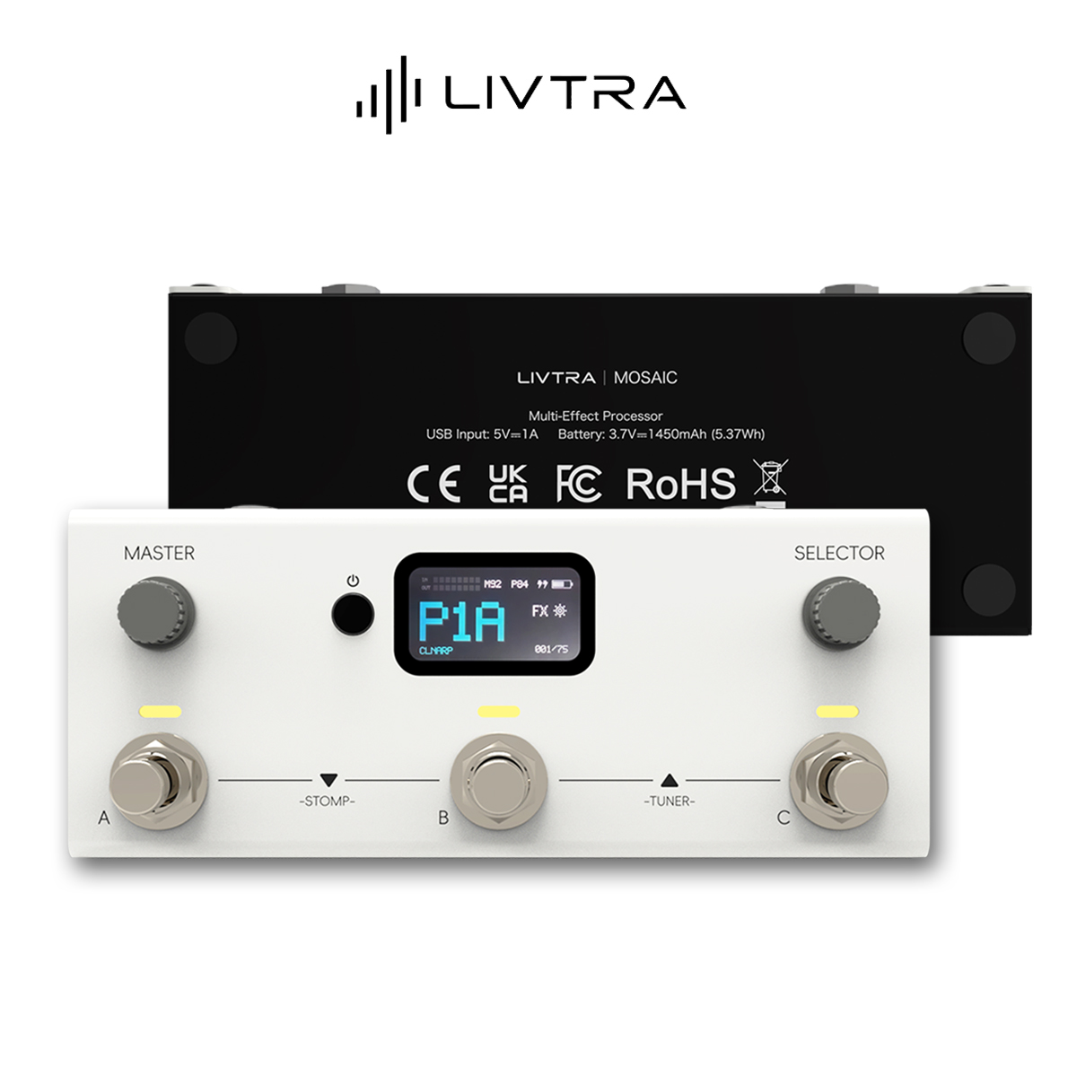 Audio Interface Usb - LIVTRA MOSAIC Pedale Multieffetto per Chitarra
