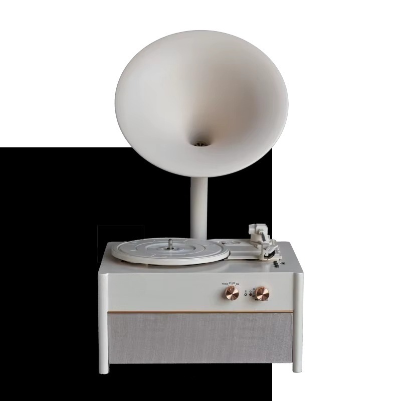 Audio Music Player Pc - Elegante giradischi in vinile bianco stile
