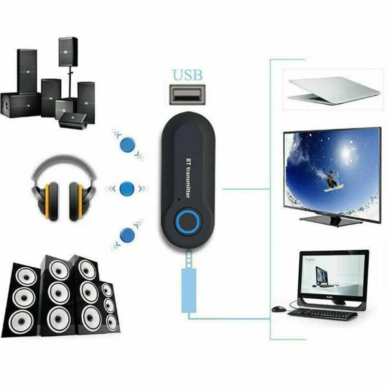 Audio Universal Music - Trasmettitore Bluetooth universale Adattatore audio jack
