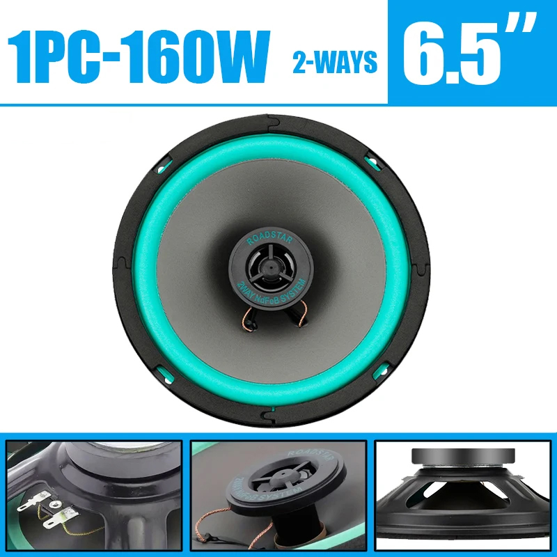 Audio Universal Music - 1PC 160W 6.5 pollici altoparlanti coassiali