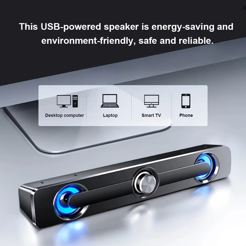 Audio Music Player Pc - Altoparlante Cablato, Soundbar Portatile, Subwoofer per