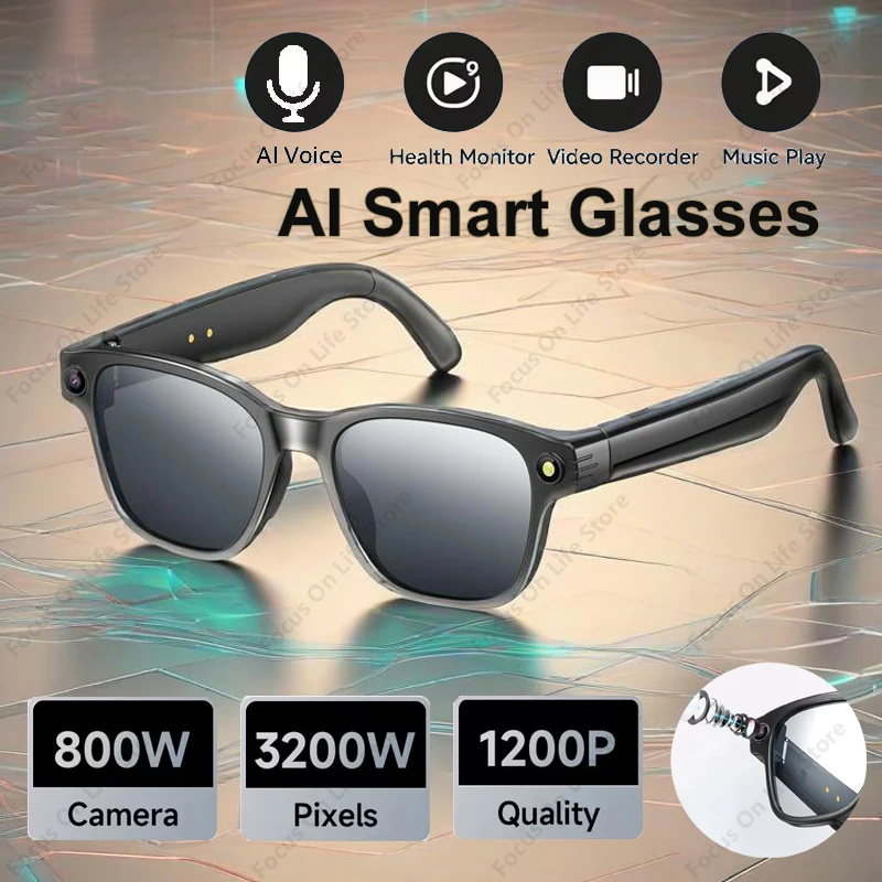 Audio Music Ai - Occhiali Smart AI con Fotocamera da