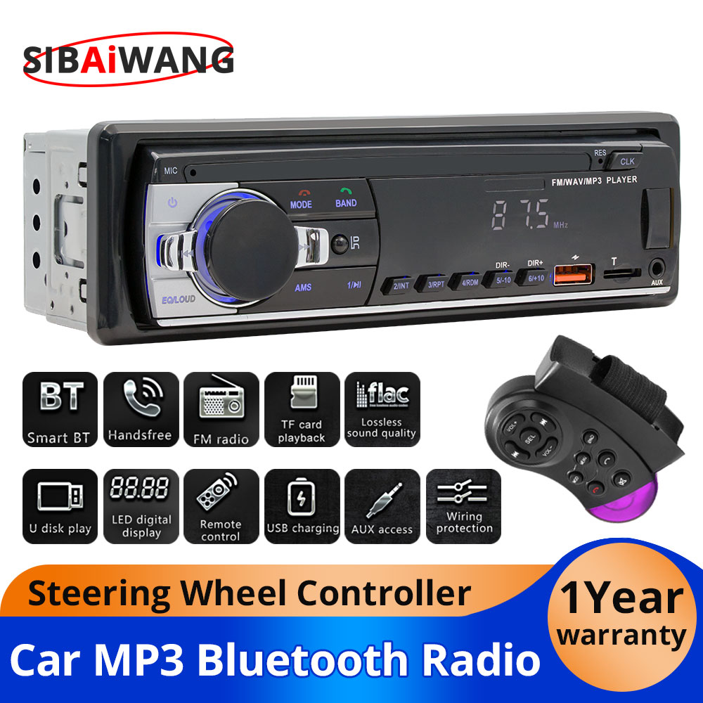 Audio Universal Music - Autoradio 1Din Lettore MP3 Bluetooth Universale