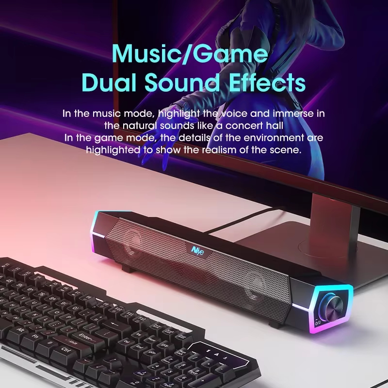 Audio Music Player Pc - Altoparlante stereo 4D per computer, barra