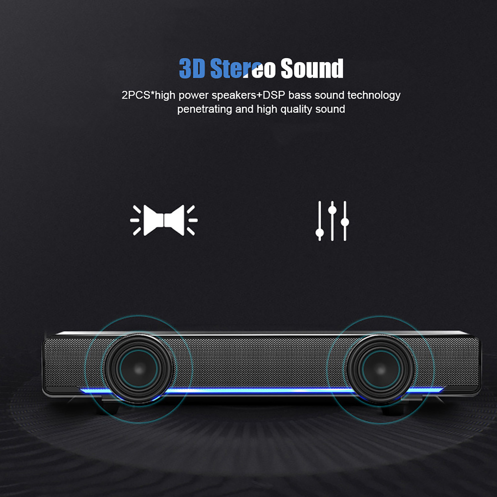 Soundbar portatile USB Wired S - Audio Music Player Pc recensione e prezzo