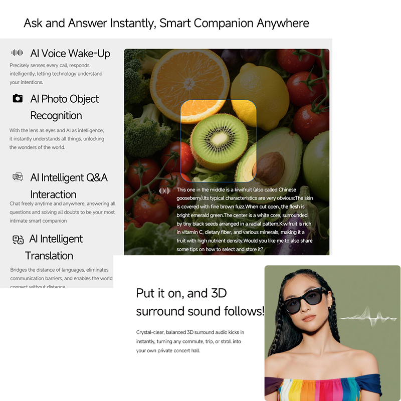 Occhiali Smart AI 2026 con Fot - Audio Music Ai recensione e prezzo