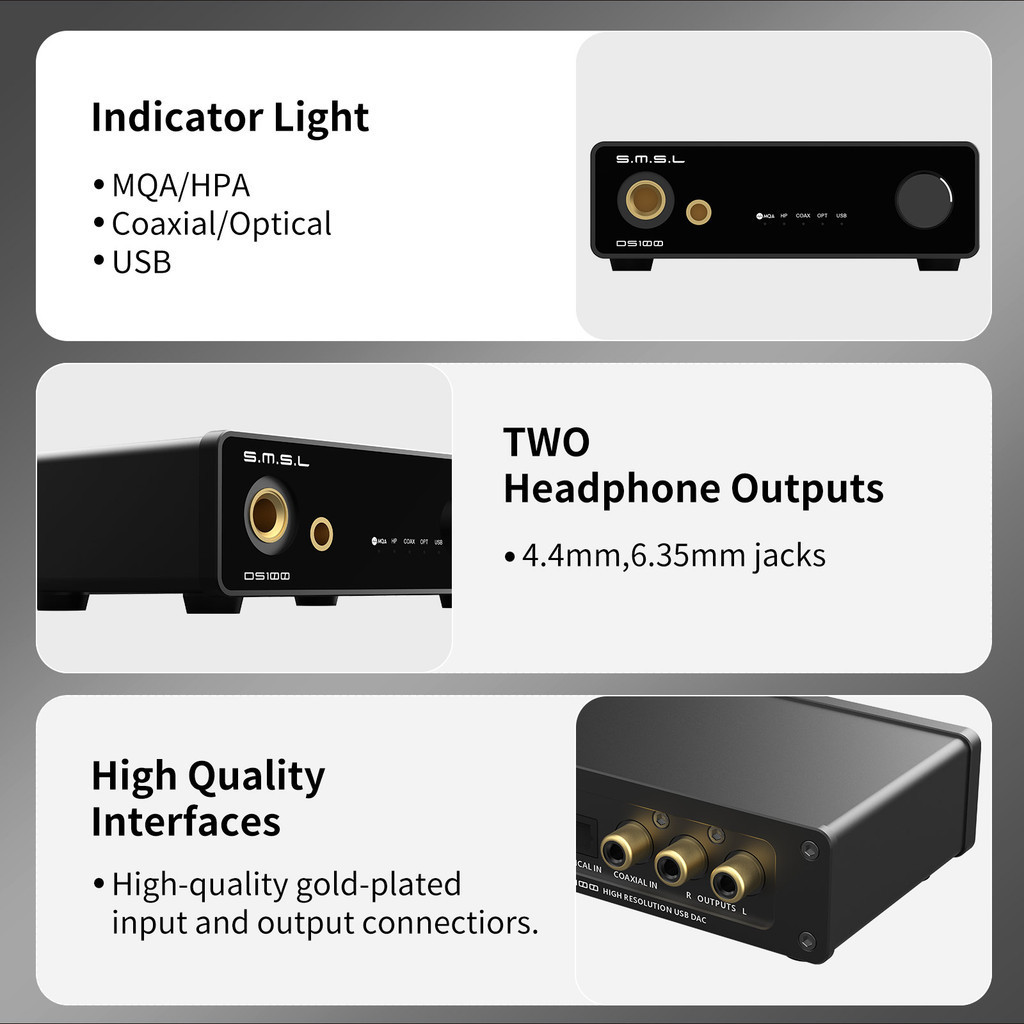 SMSL DS100 MQA MQA-CD Decoder  - Portable Amplifier Mini recensione e prezzo