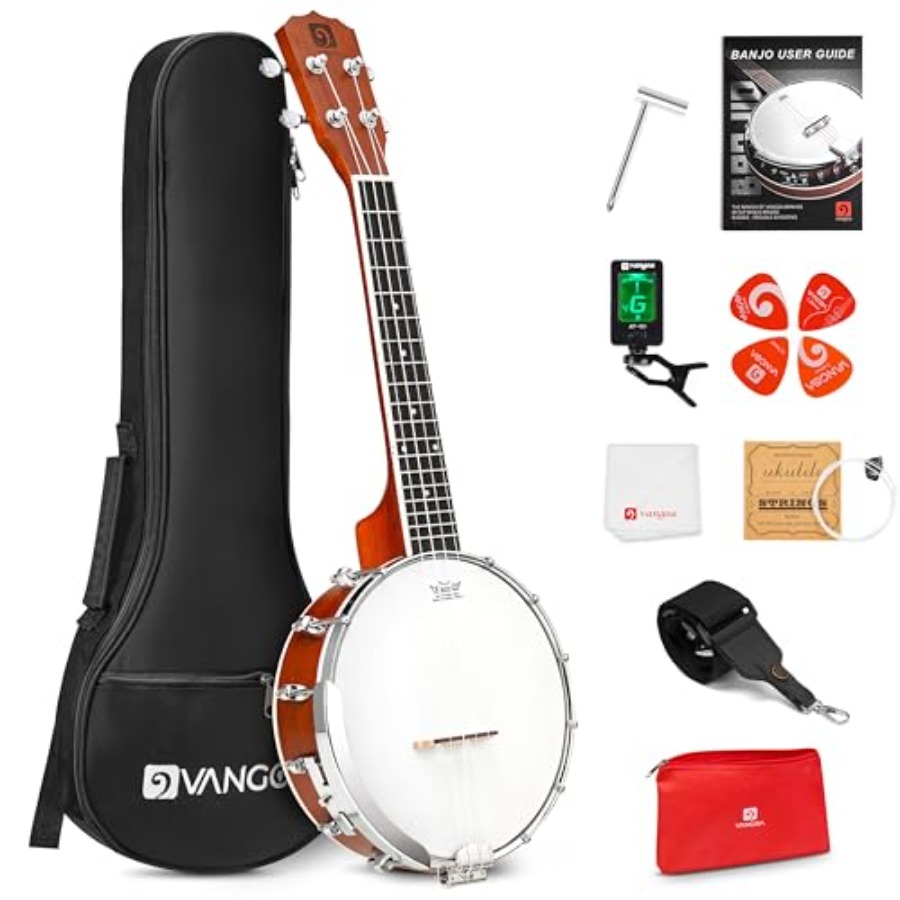 Banjolele 23 Pollici con Pelle - Ukulele Beginner Kit recensione e prezzo