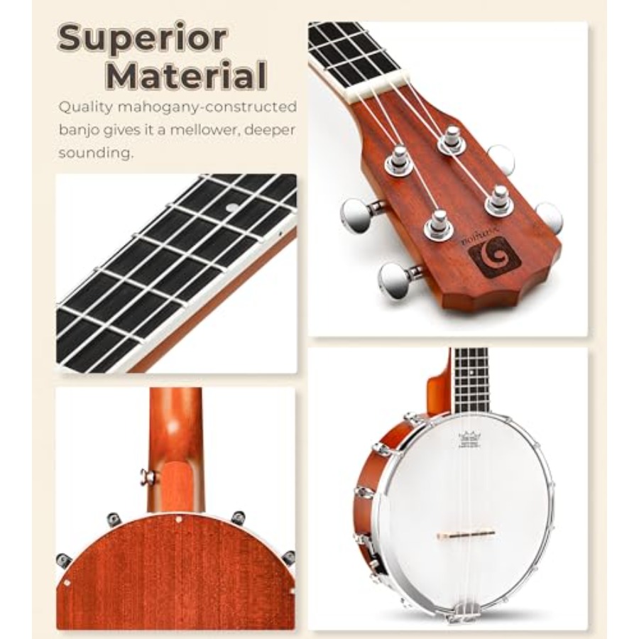 Banjolele 23 Pollici con Pelle - Ukulele Beginner Kit recensione e prezzo