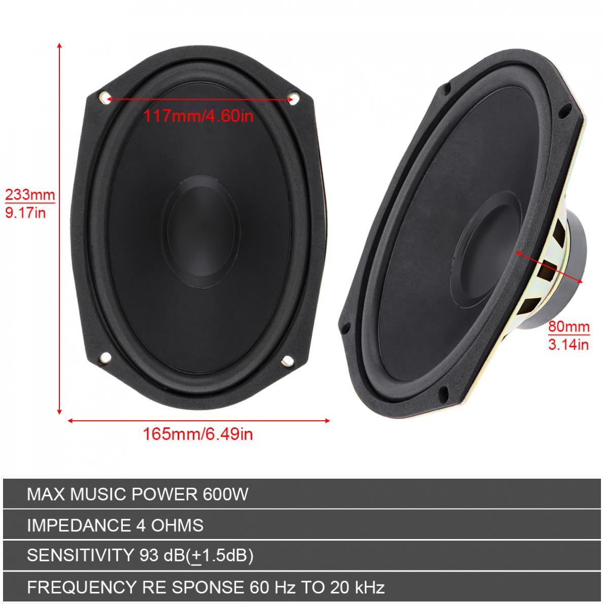 1 / 2 pezzi 6x9 pollici 600W a - Audio Universal Music recensione e prezzo